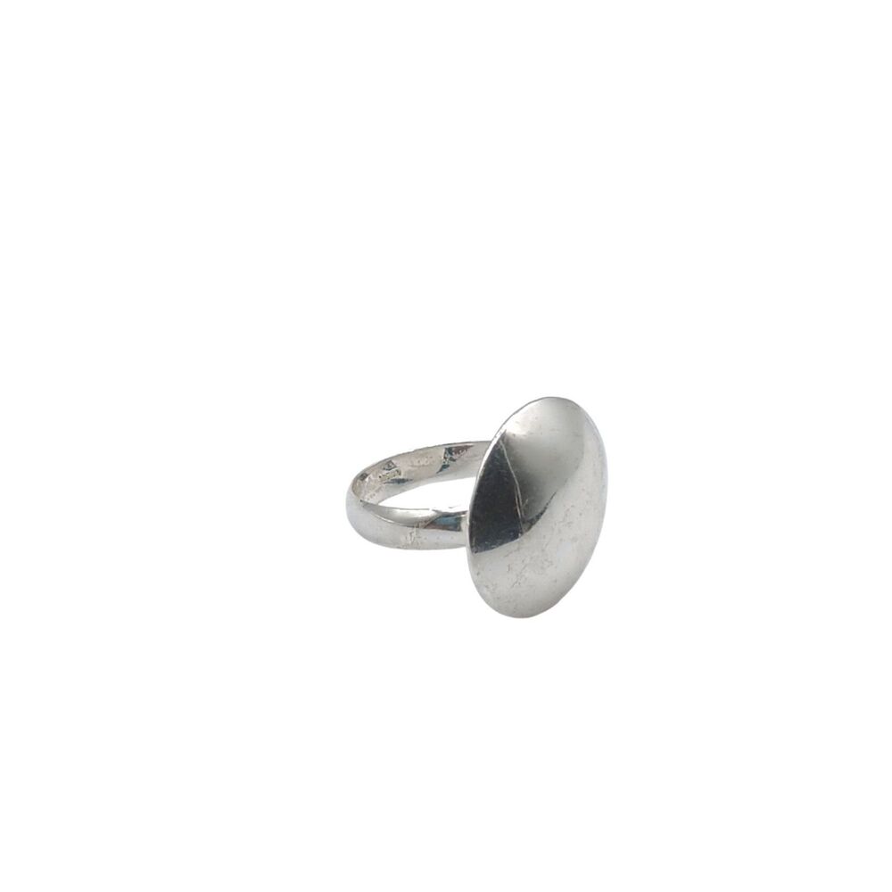 Sterling Silver Round Button Ring Size 7.75 Chunky Southwestern Boho 925 4.2 g